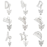 Retro Metal Butterfly Hair Clip Love Pendant Hair Jaw Grip