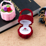 Wedding Anniversary Flower Basket Ring Box
