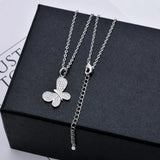 Romantic Butterfly Zircon Stone Necklace Pendant for Women