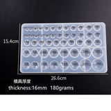 Round Diamond Geometric UV Epoxy Resin Jewelry Bead Mold
