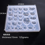 Round Diamond Geometric UV Epoxy Resin Jewelry Bead Mold