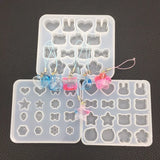 Star Bow Rabbit Umbrella Pendant Silicone Mold for DIY Jewelry