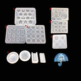 Star Bow Rabbit Umbrella Pendant Silicone Mold for DIY Jewelry