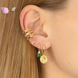 Crystal Ear Cuffs 24K Plated Earrings No Piercing