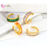Crystal Ear Cuffs 24K Plated Earrings No Piercing