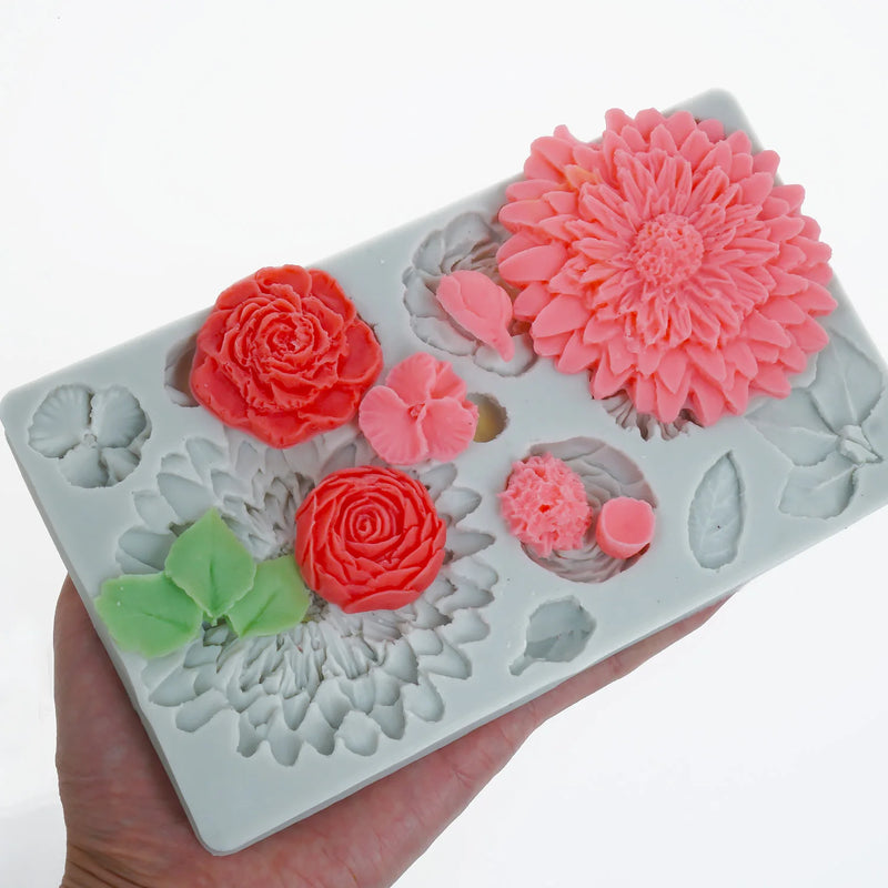 Silicone 3D Flower Mold Chocolate Dessert DIY Cake Baking Tool