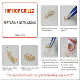 1PC Single Tooth Hip Hop Cross Grills Rapper Geometric Teeth Caps
