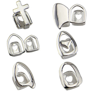 1PC Single Tooth Hip Hop Cross Grills Rapper Geometric Teeth Caps