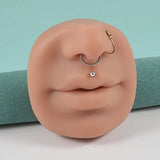 Silicone Mouth Nose Model Tattoo Practice Display Stand Kit