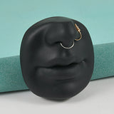 Silicone Mouth Nose Model Tattoo Practice Display Stand Kit