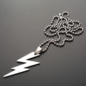 Stainless Steel Lightning Necklace Pendant Chain Choker Charm Couple Jewelry