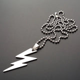 Stainless Steel Lightning Necklace Pendant Chain Choker Charm Couple Jewelry