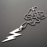 Stainless Steel Lightning Necklace Pendant Chain Choker Charm Couple Jewelry