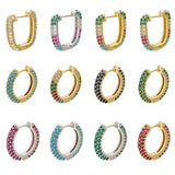 1PC CZ Chain Hoop Earrings Green Snake Pendant Piercing Jewelry