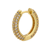 1PC CZ Chain Hoop Earrings Green Snake Pendant Piercing Jewelry
