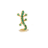 Small Hoop Earrings Green Crystal Zirconia Ear Studs Cartilage Piercing Jewelry