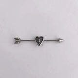 1PC Stainless Steel Industrial Piercing Arrow Cross 16G