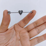 1PC Stainless Steel Industrial Piercing Arrow Cross 16G