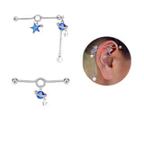 1PC Stainless Steel Industrial Barbell Star Dangle