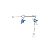 1PC Stainless Steel Industrial Barbell Star Dangle