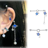 1PC Stainless Steel Industrial Barbell Star Dangle