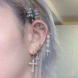 Stainless Steel Industrial Piercing Barbell Ear Piercing Body Jewelry 16G14G