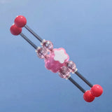 Stainless Steel Industrial Piercing Barbell Multi-color Star Acrylic Beads 14G