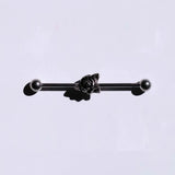 Heart Industrial Scaffold Ear Piercing 14g Barbell Earring