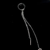 1PC Stainless Steel Lip Piercing with Chain Linked Earring