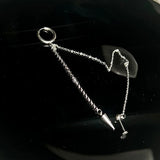 1PC Stainless Steel Lip Piercing with Chain Linked Earring