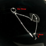 1PC Stainless Steel Lip Piercing with Chain Linked Earring