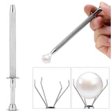 Stainless Steel Quad Prong Bead Holder Body Piercing Tool