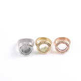 Stainless Steel Magnetic Floating Locket Ring 20mm for Women