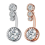 1PC Crystal Navel Belly Button Ring Heart Style Sexy Body Jewelry