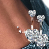 1PC Crystal Navel Belly Button Ring Heart Style Sexy Body Jewelry