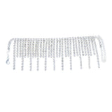 Stonefans Rhinestone Tassel Anklet for Women Crystal Cheville Bracelet Leg