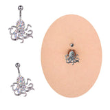 Surgical Steel Butterfly Snake Belly Ring 14G