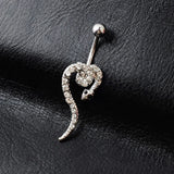 Surgical Steel Butterfly Snake Belly Ring 14G