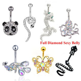 Surgical Steel Butterfly Snake Belly Ring 14G