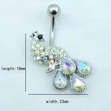 Surgical Steel Butterfly Snake Belly Ring 14G