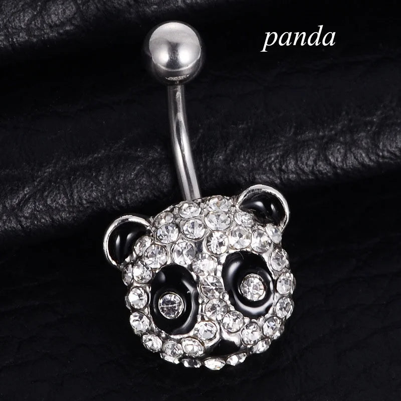 Surgical Steel Butterfly Snake Belly Ring 14G