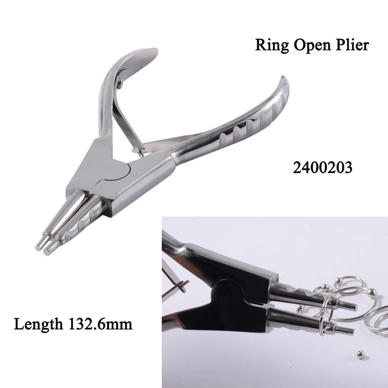 Surgical Steel Ring Clamp Pliers Body Piercing Tool