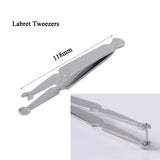 Surgical Steel Labret Bar Tweezers Clamp Forceps Lip Ring Holder