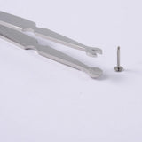 Surgical Steel Labret Bar Tweezers Clamp Forceps Lip Ring Holder