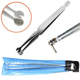 Surgical Steel Labret Bar Tweezers Clamp Forceps Lip Ring Holder