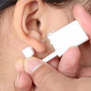 Disposable Surgical Steel Nose Piercing Gun with Crystal Studs
