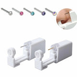 Disposable Surgical Steel Nose Piercing Gun with Crystal Studs