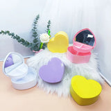 Sweet Heart Shaped Jewelry Storage Box Organizer with Mirror