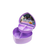 Sweet Heart Shaped Jewelry Storage Box Organizer with Mirror
