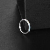 Titanium Opal Hinged Segment Hoop Ring 8mm